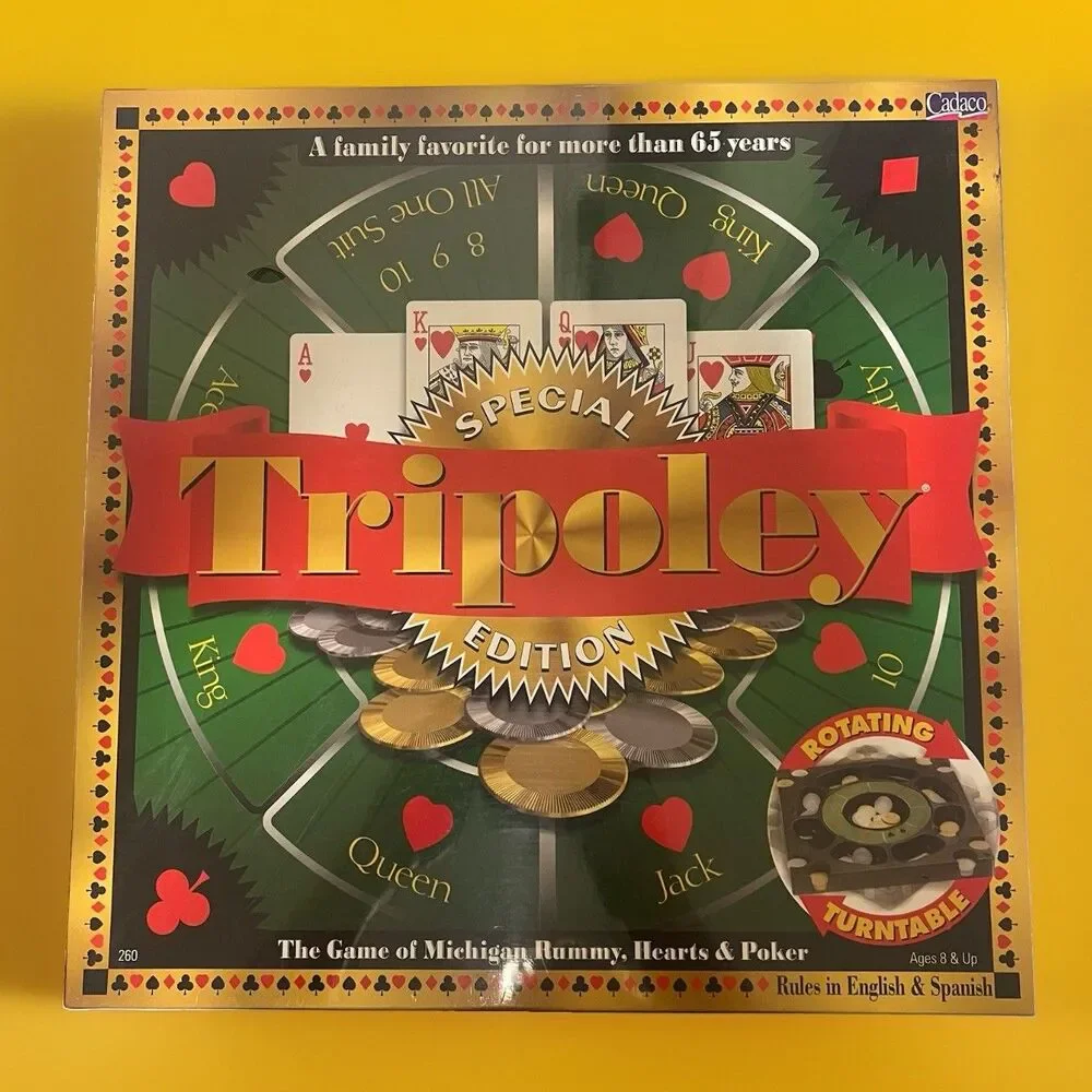 Vintage 2000 Tripoley Special Edition Game Cadaco 260 New Sealed 2-9 Players